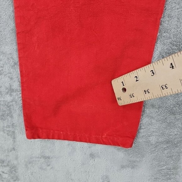 Vintage Blue Bell Jeans Womens Size 27 Orange Carpenter High Rise Straight 70s - Picture 11 of 13